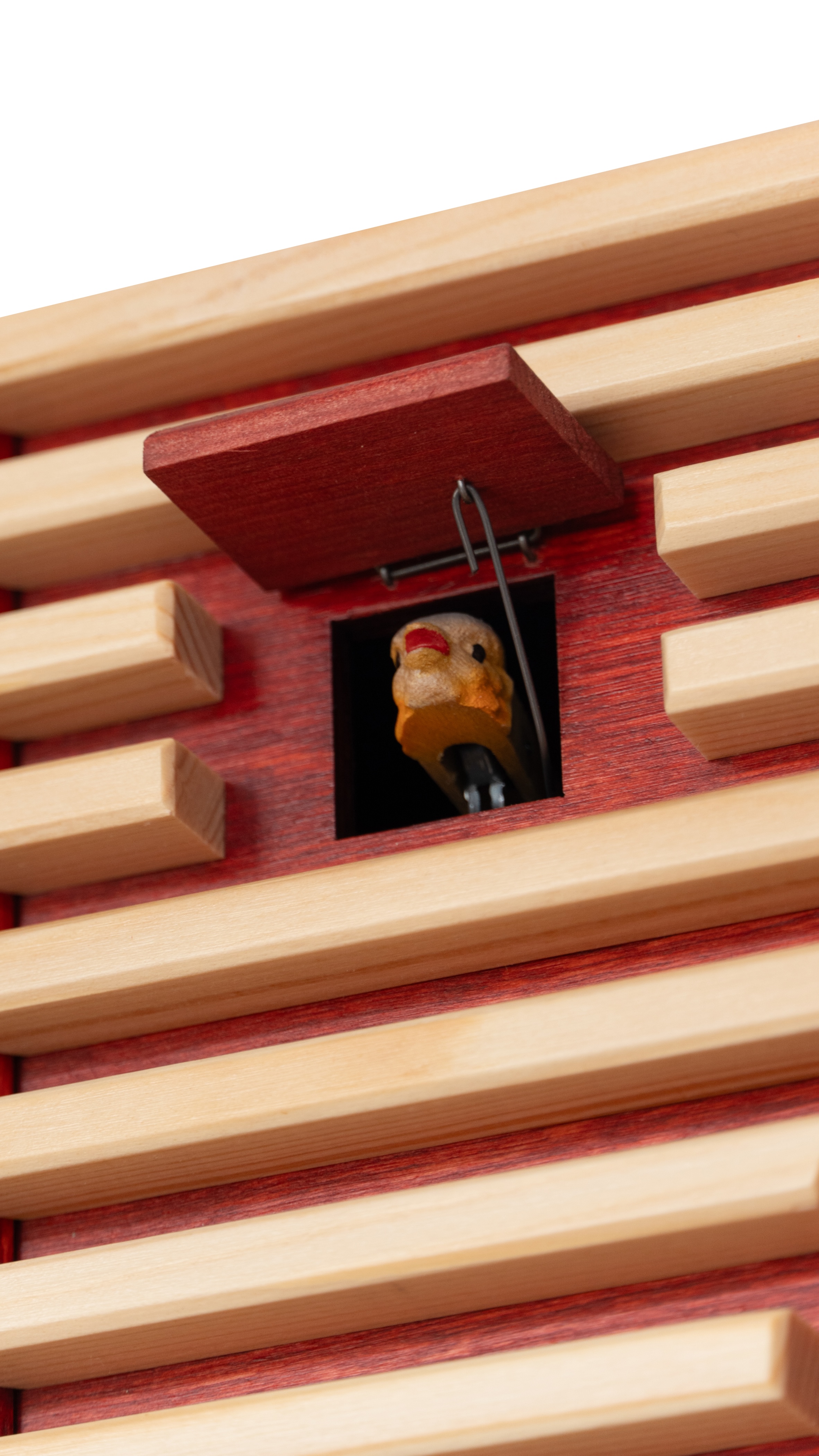 BAUHAUS - Design Kuckucksuhr (rot) Rombach & Haas