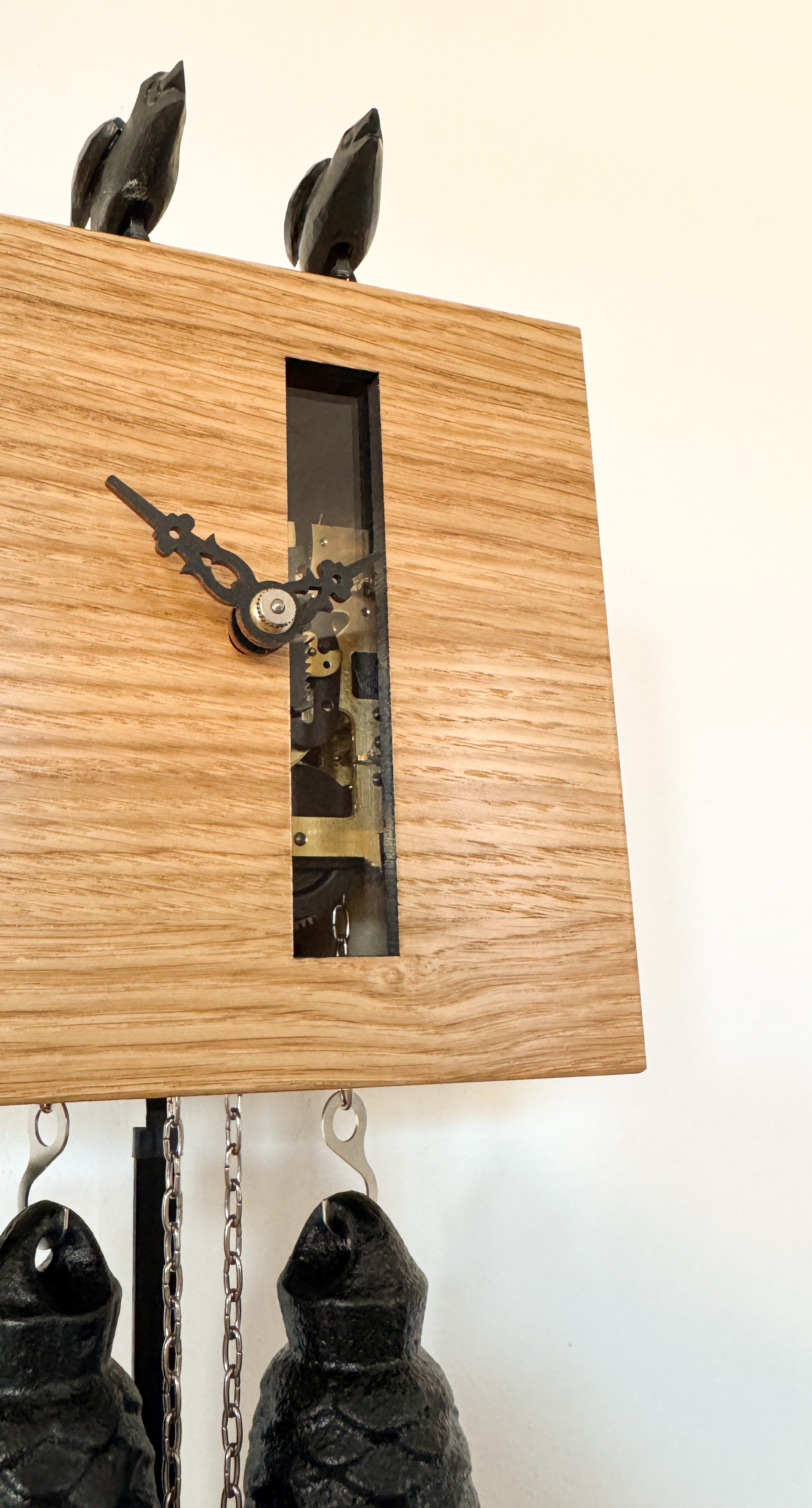 DUETT - Design Kuckucksuhr (natur/ Einblick in die Mechanik) Rombach & Haas