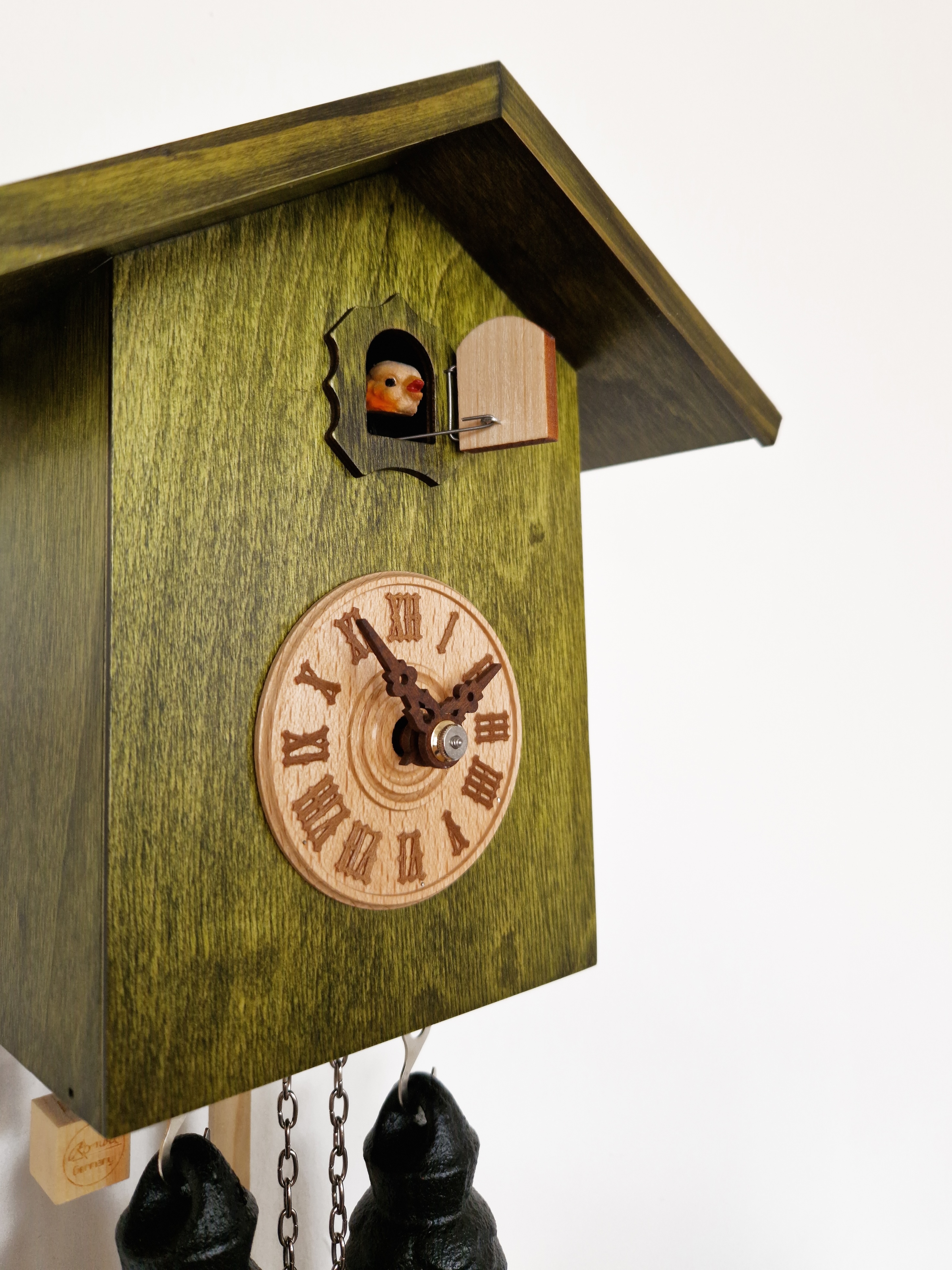 Kuckucksuhr "Häuschen" grün (8-Tage-Werk)