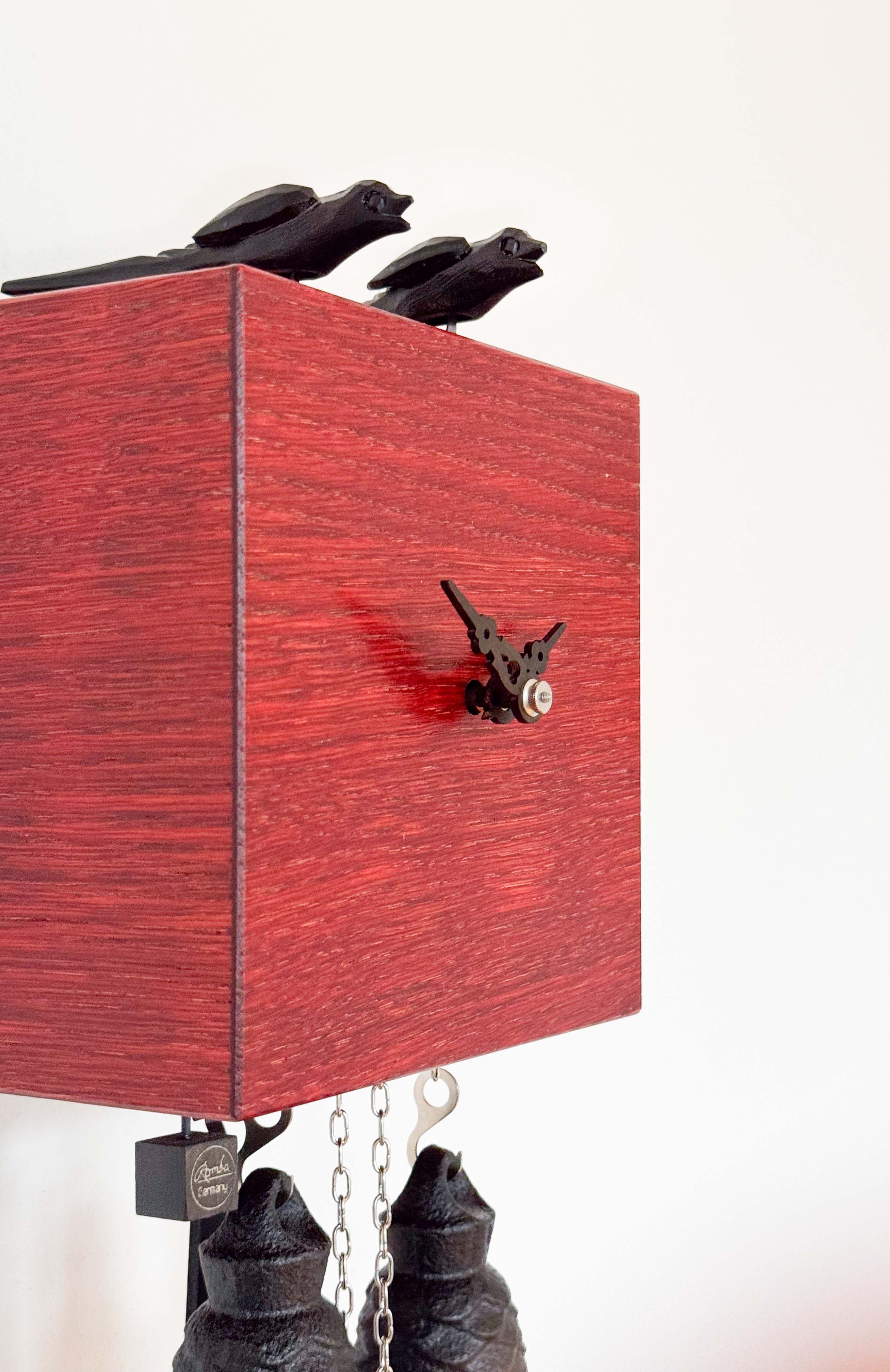 DUETT - Design Kuckucksuhr (rot) Rombach & Haas 