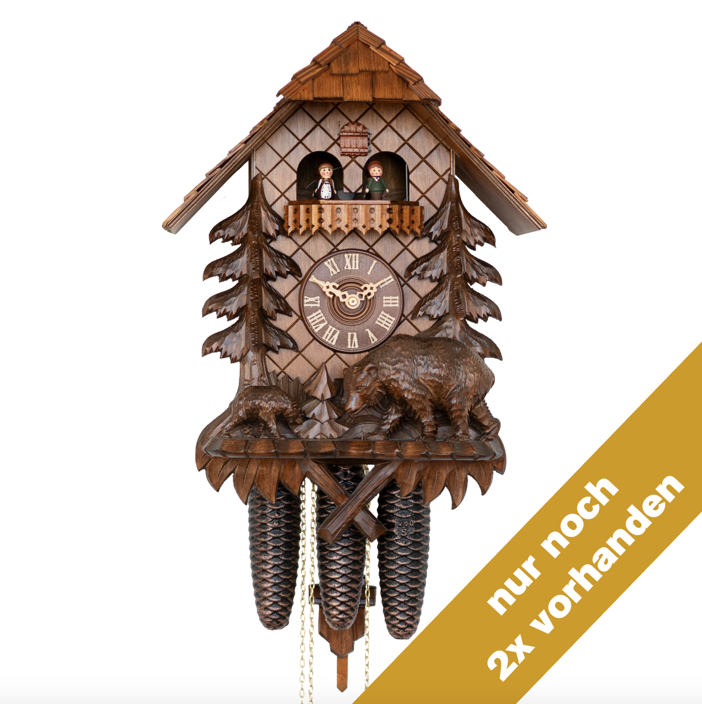 TRADITION - Musik-Kuckucksuhr mit Bären von Rombach & Haas 