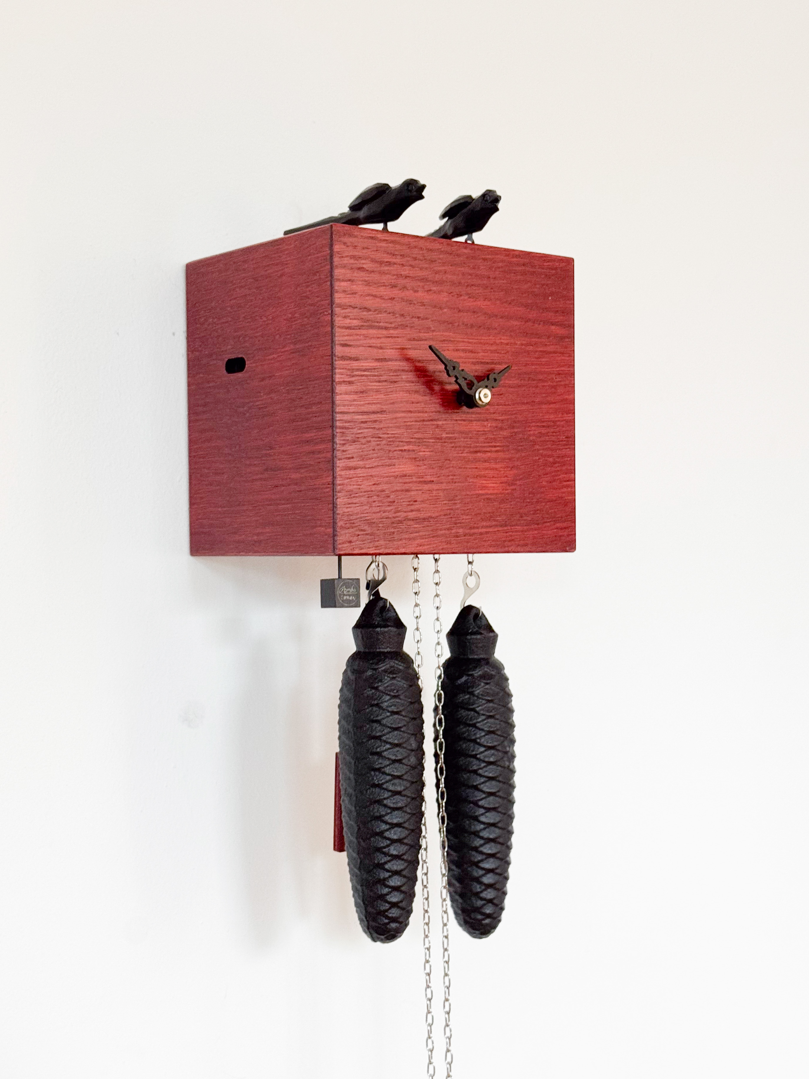 DUETT - Design Kuckucksuhr (rot) Rombach & Haas 