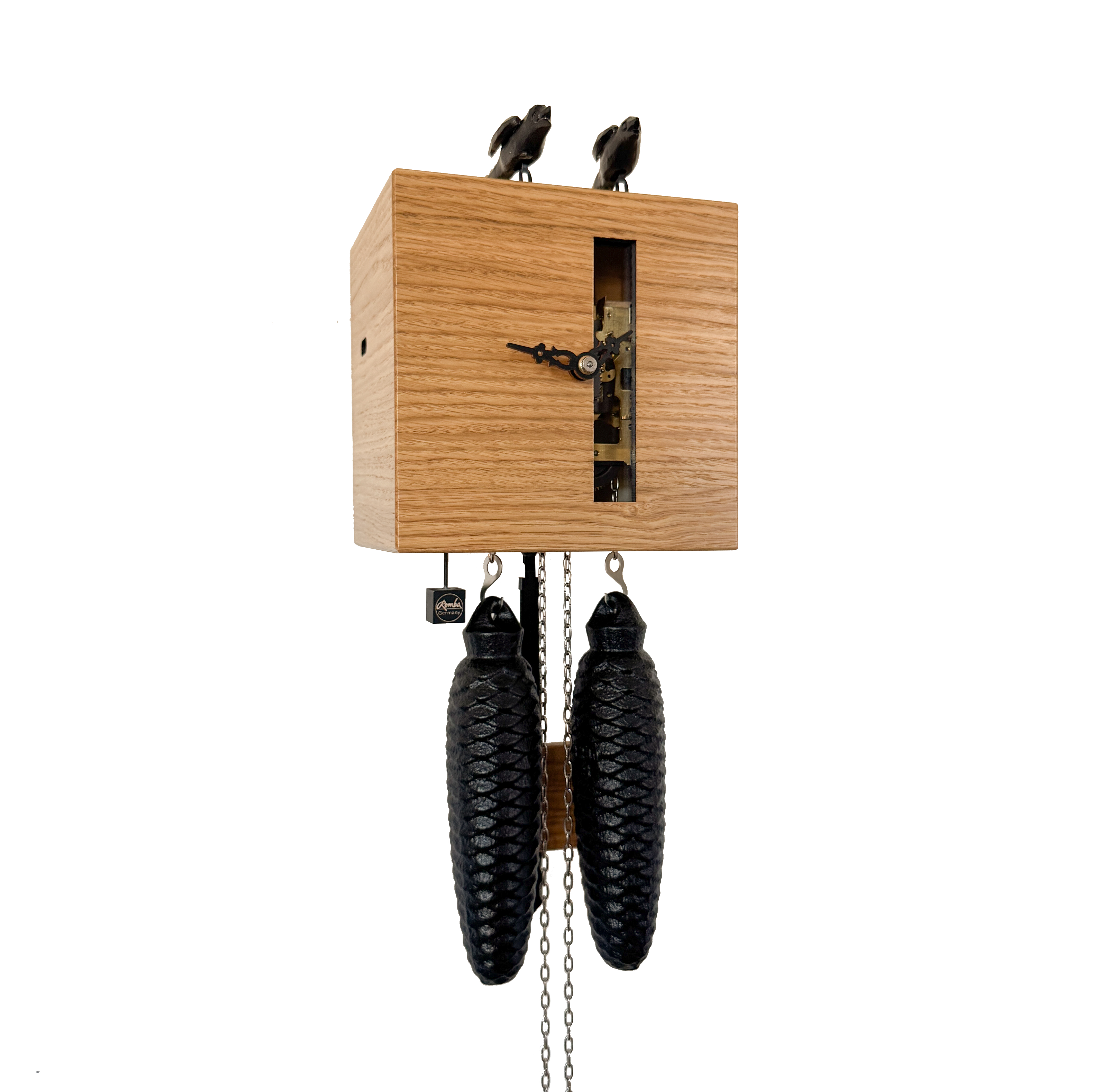 DUETT - Design Kuckucksuhr (natur/ Einblick in die Mechanik) Rombach & Haas