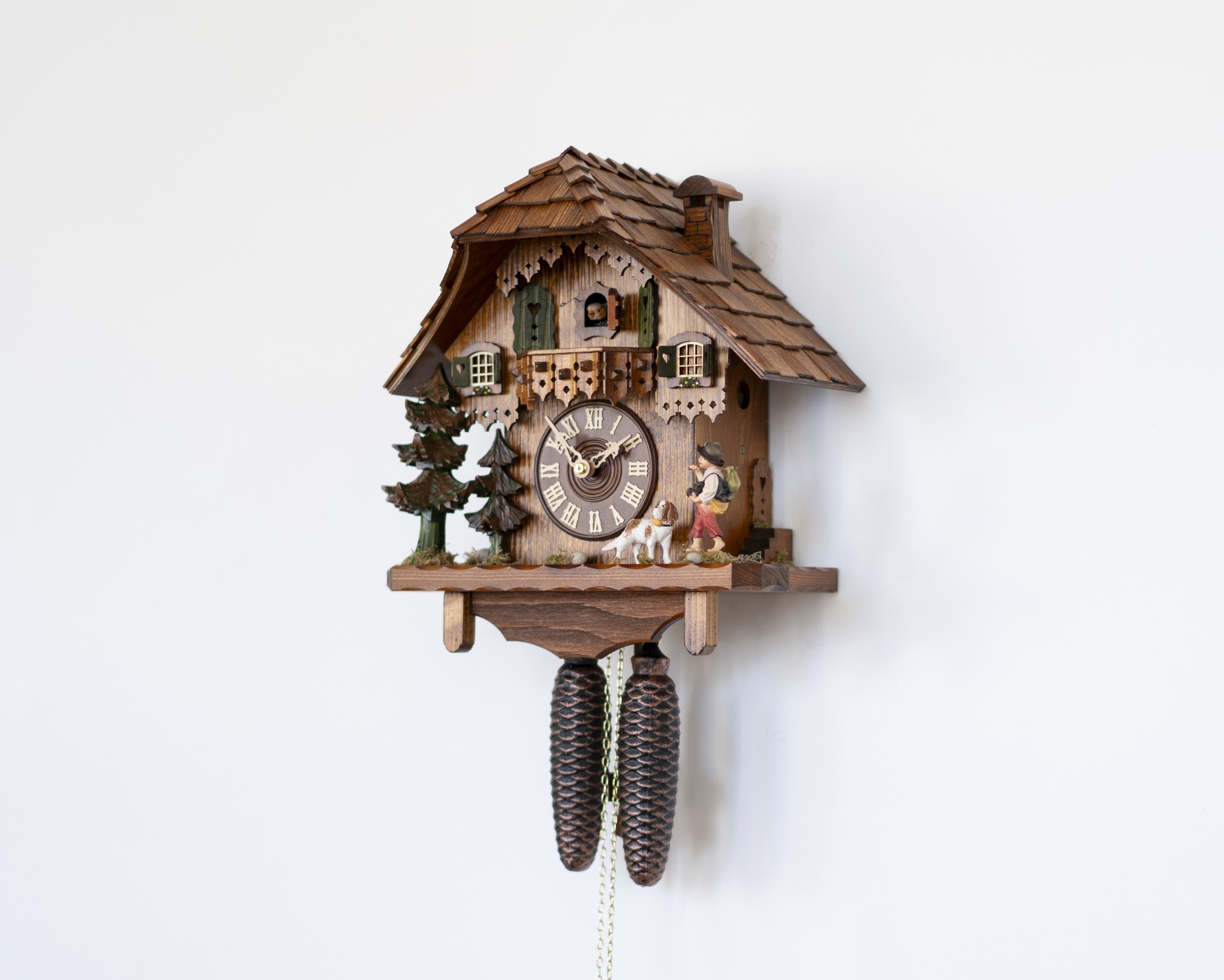 TRADITION - Kuckucksuhr von Rombach & Haas - Wandersjunge und Hund