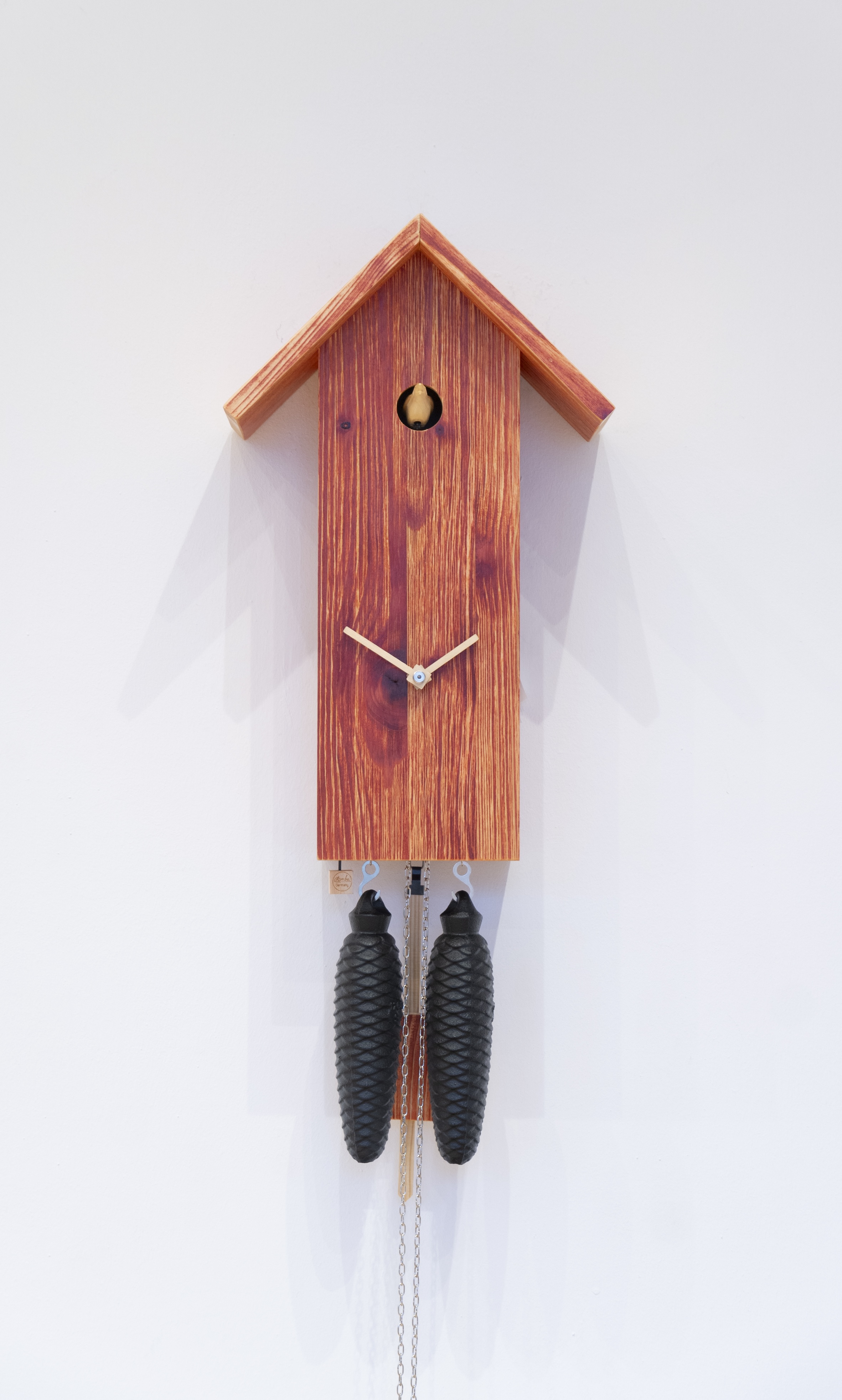 Kuckucksuhr Holz-Vogelhaus  (rot/natur)