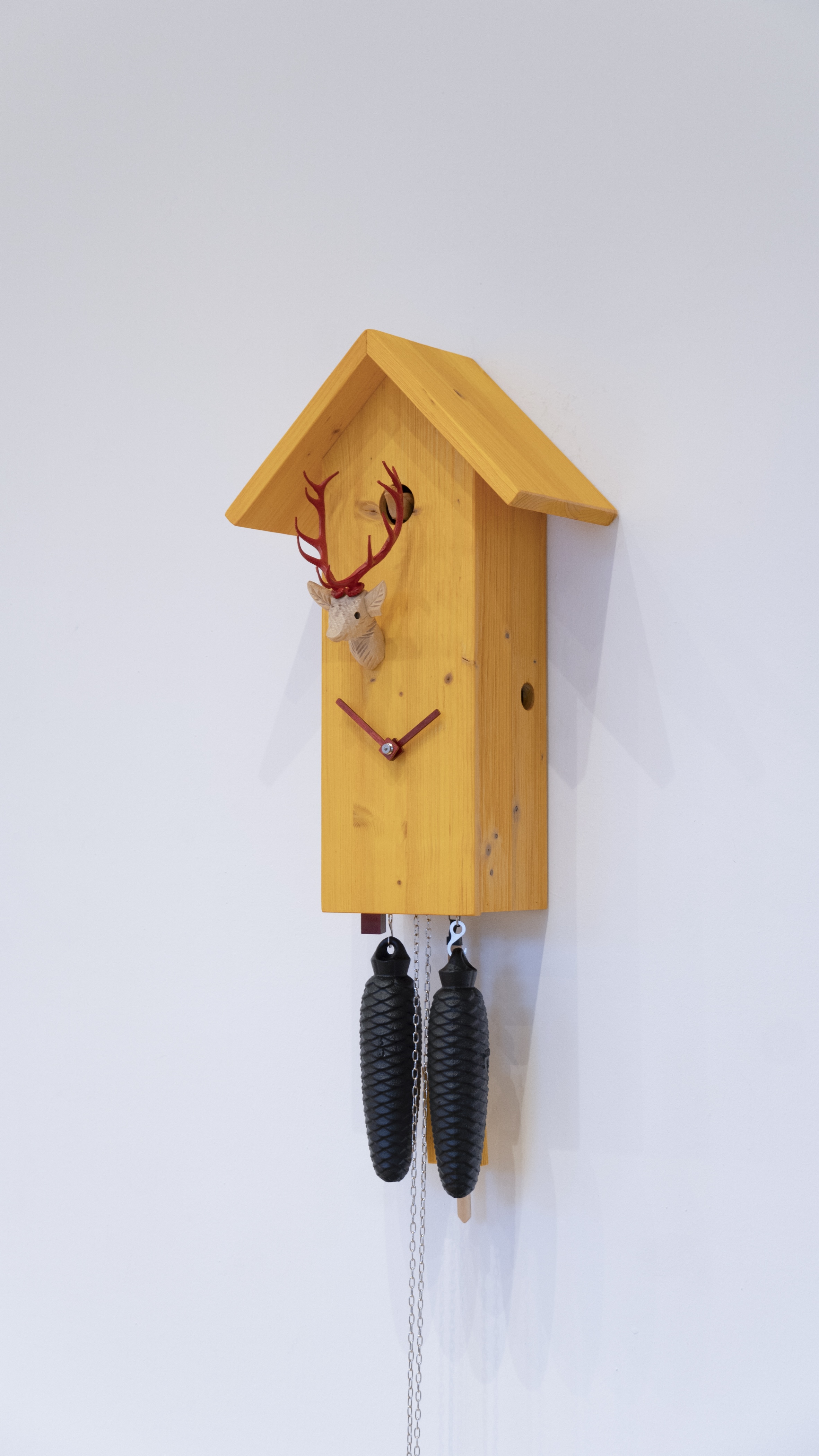 Kuckucksuhr Vogelhaus senfgelb