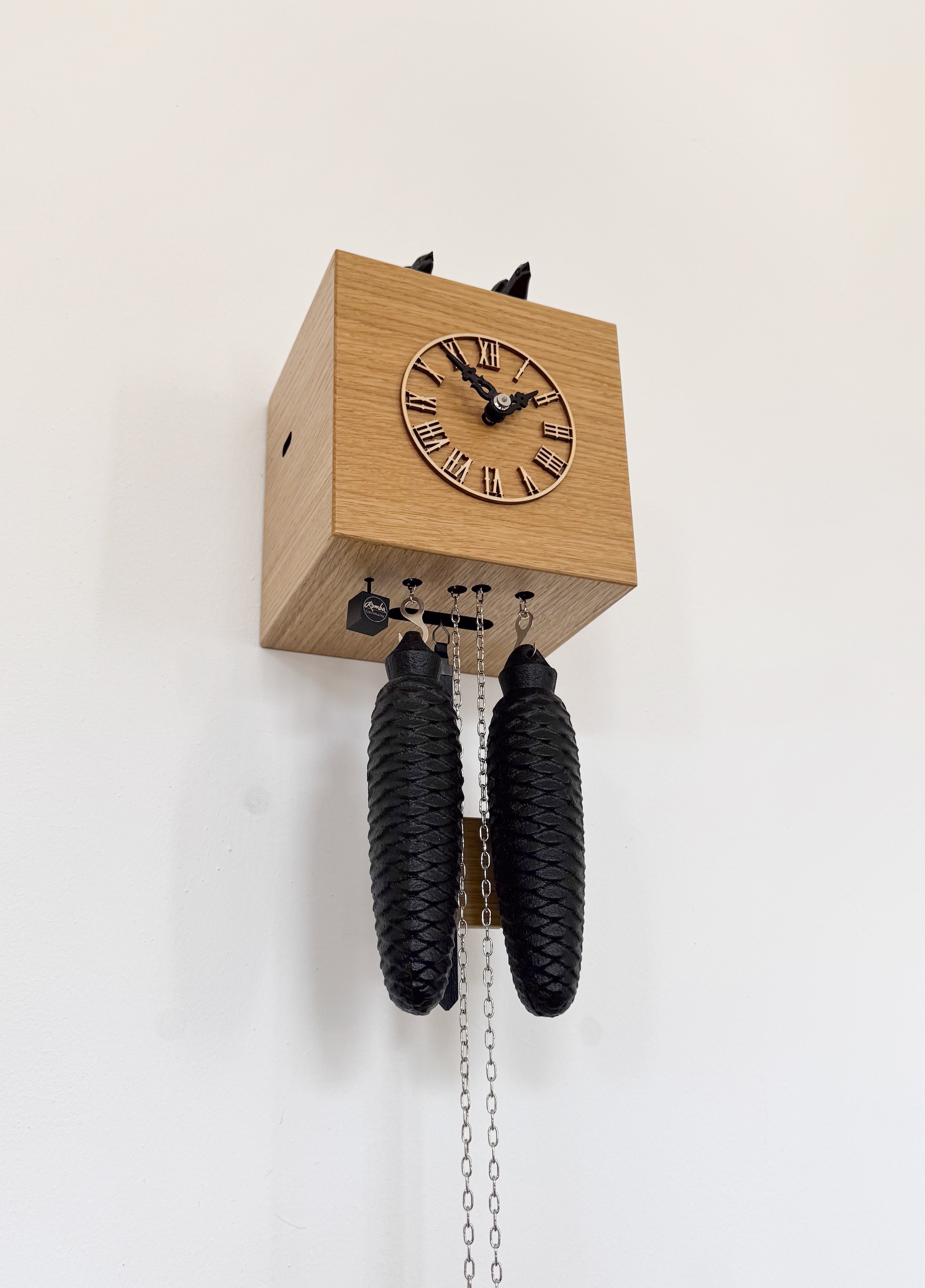 DUETT - Design Kuckucksuhr (natur mit Holz-Ziffern) Rombach & Haas