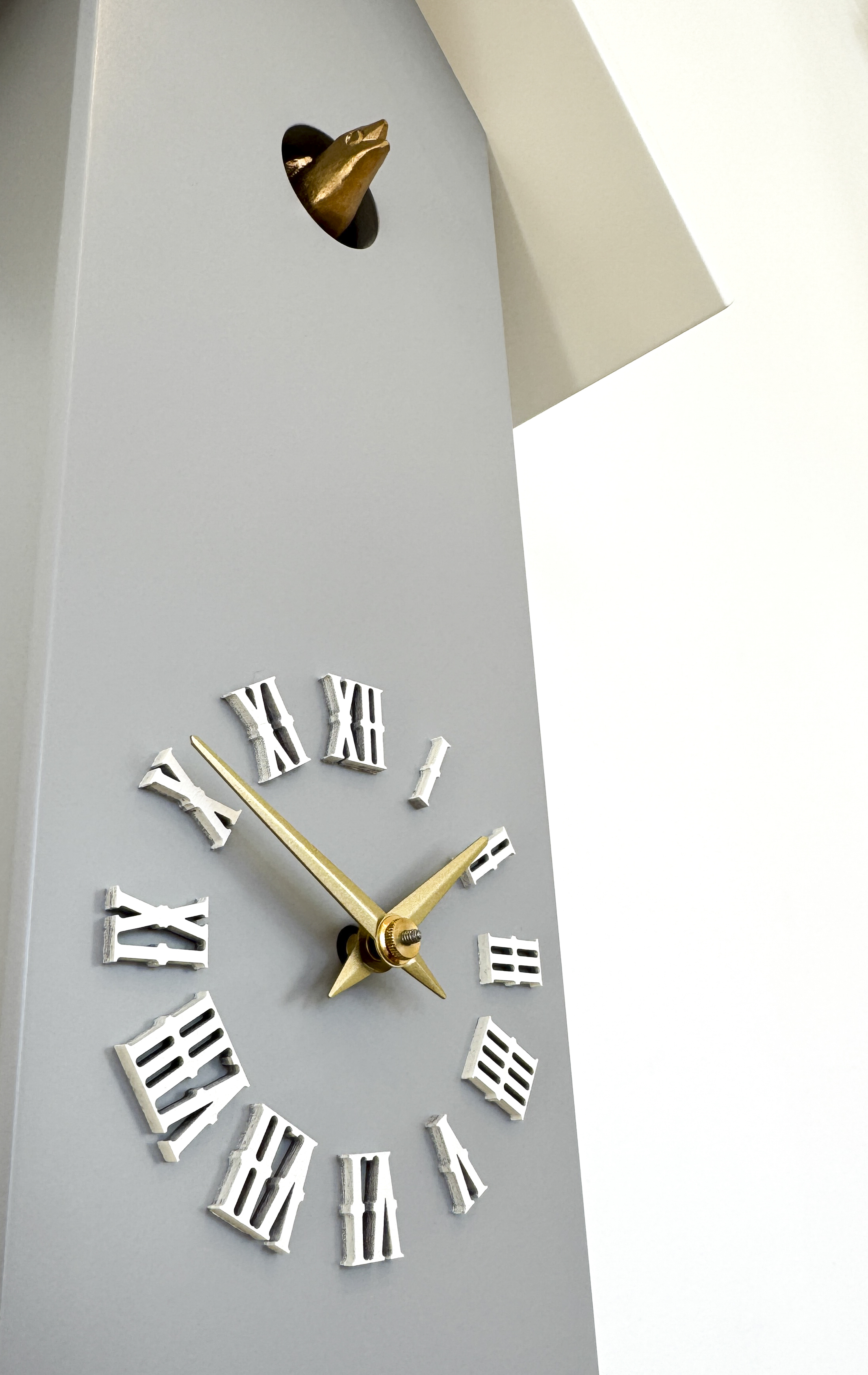 CLASSIC - Design Kuckucksuhr (grau/gold/weiß) Rombach & Haas 