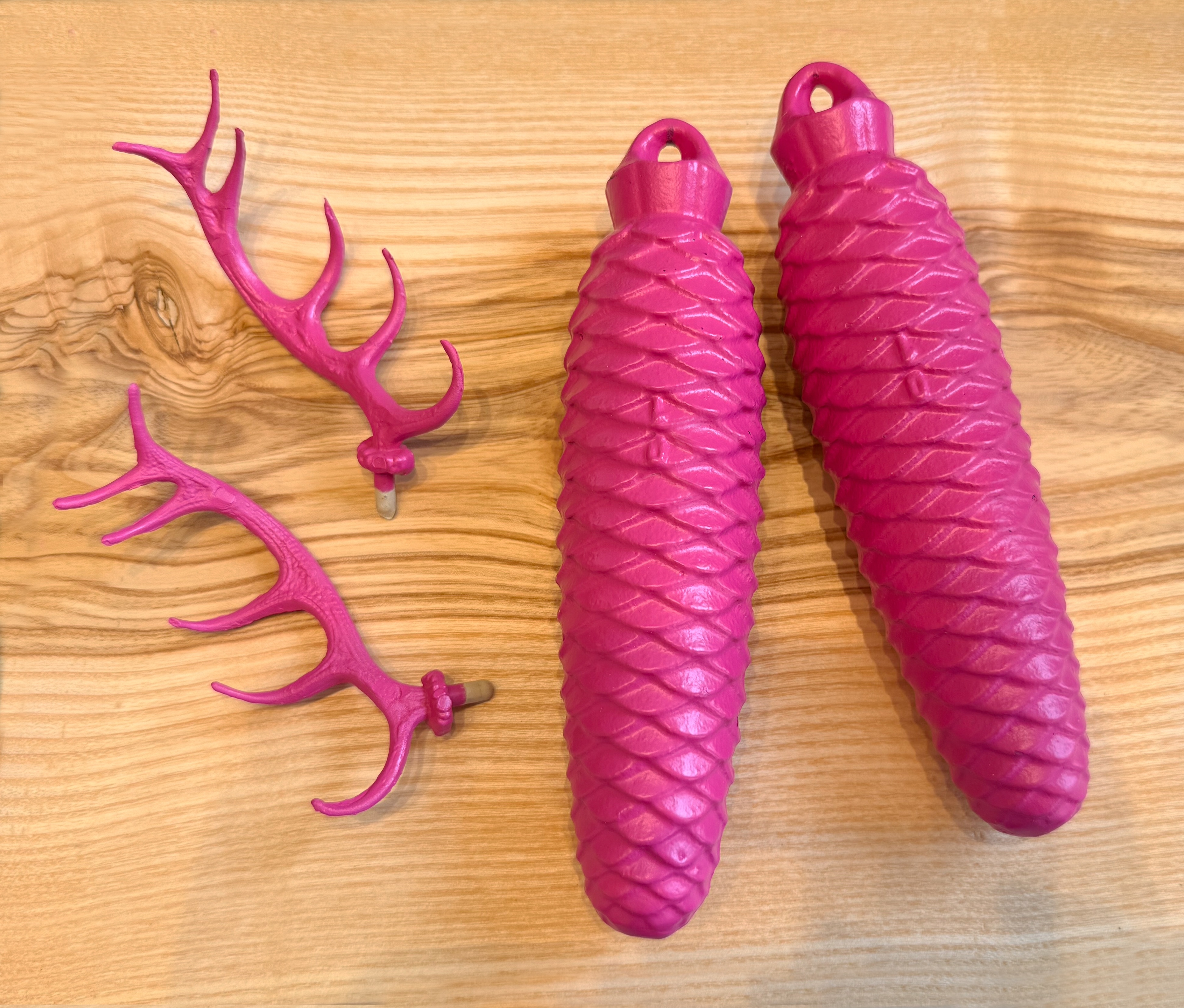 Geweihe / Gewichte (pink)  (für 8-Tag-Kuckucksuhren)