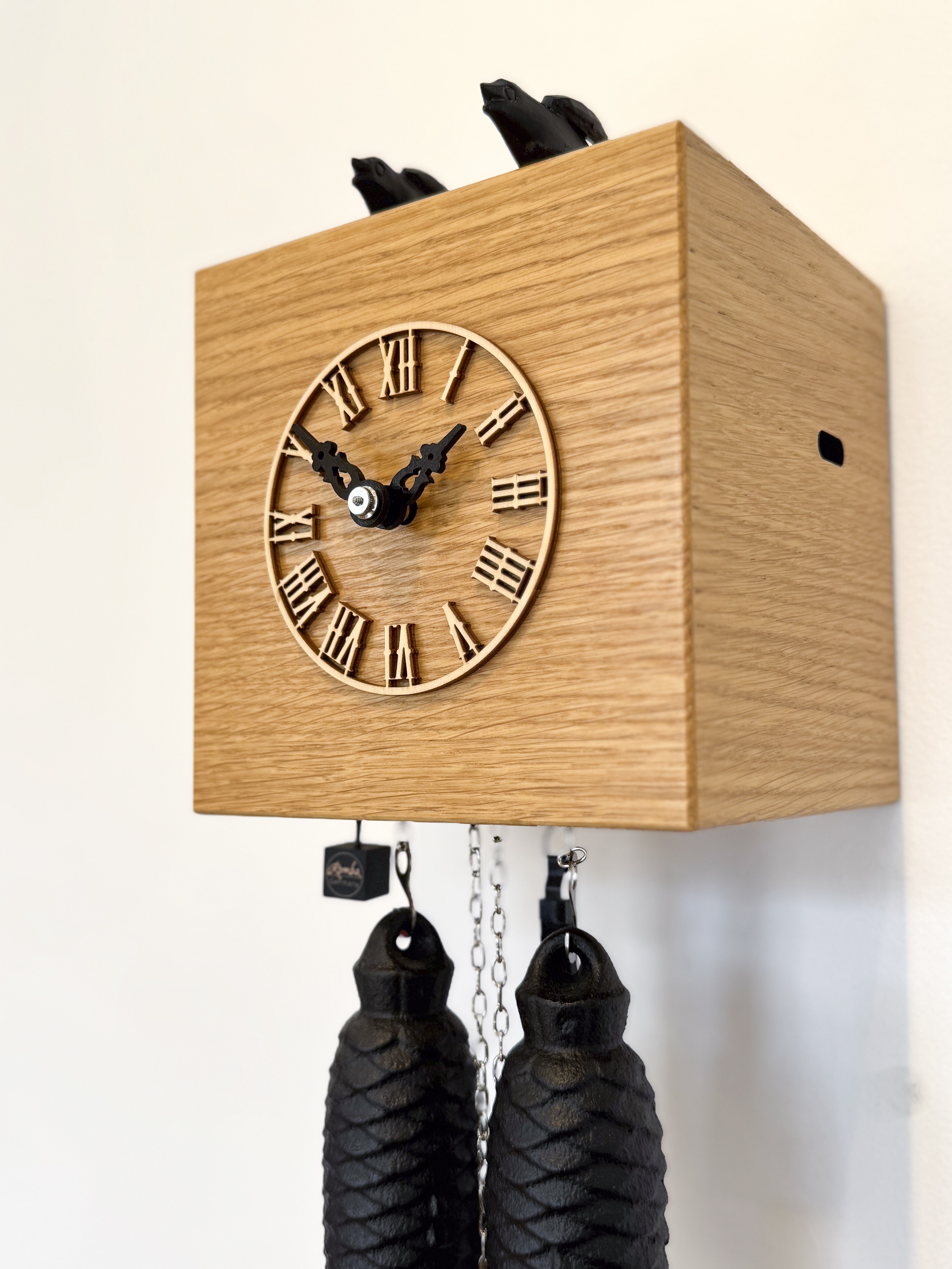DUETT - Design Kuckucksuhr (natur mit Holz-Ziffern) Rombach & Haas